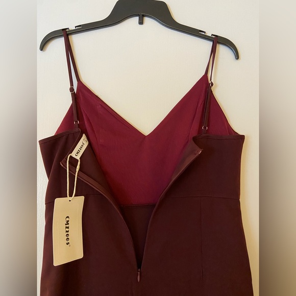 Plum V Neck High Low Maxi Dress - 4/6 - Picture 2 of 4